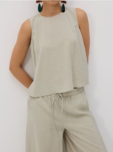 Gładki top z modalu - jasnozielony