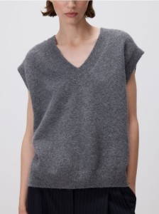 Kamizelka z domieszką wełny - szary