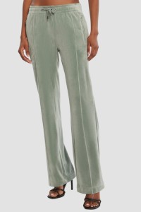 JUICY COUTURE Zielone damskie spodnie z cyrkoniami Tina, Rozmiar M