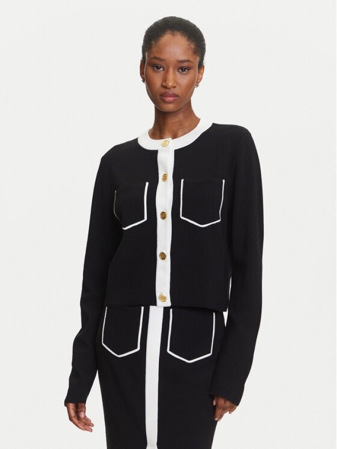 KARL LAGERFELD Kardigan A3W18029 Czarny Regular Fit