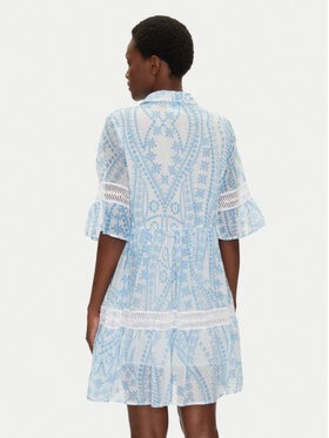 Iconique Sukienka koszulowa IC25-039 Niebieski Relaxed Fit