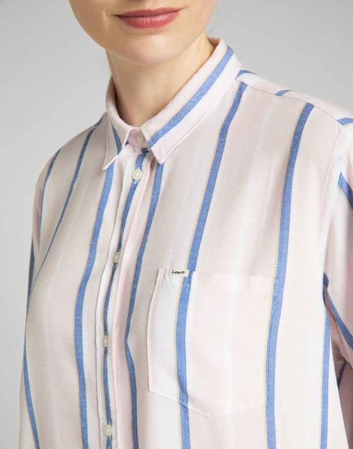 LEE ONE POCKET SHIRT DAMSKA KOSZULA DŁUGI RĘKAW PALE LILAC L45TXDSU 112140167