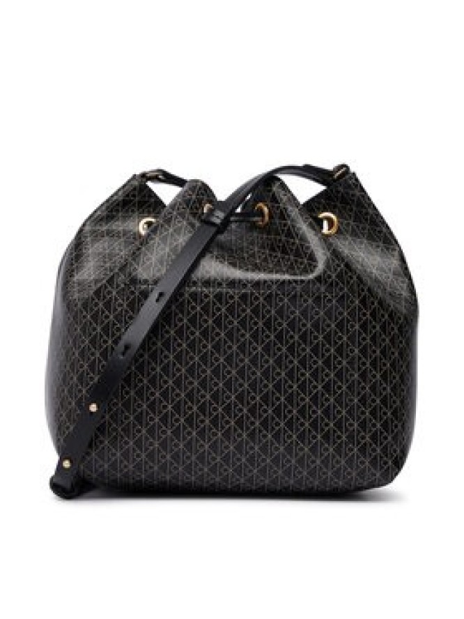 Calvin Klein Torebka Emblem Aop Drawstring Bucket LV04F3785G Czarny