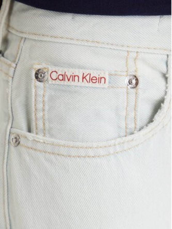 Calvin Klein Jeans Jeansy LV047F738G Biały Wide Leg