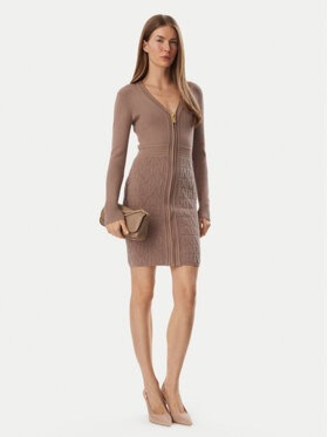 Marciano Guess Sukienka dzianinowa G6BK09 Z1547 Beżowy ciemny Regular Fit