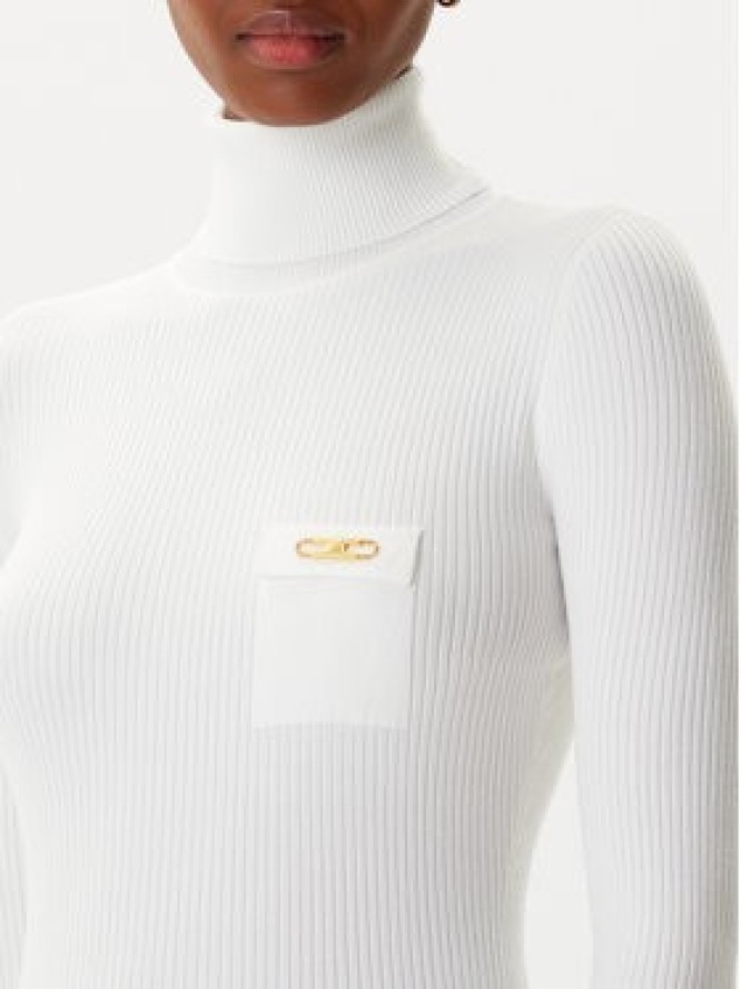 Elisabetta Franchi Golf MK-11B-56E2-V290 Biały Slim Fit