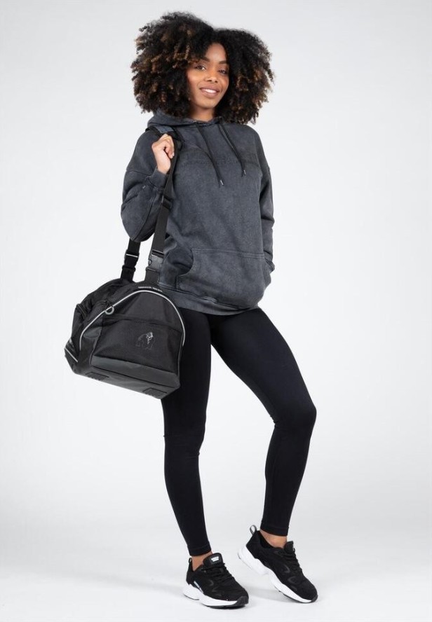 Crowley WoMęskie Oversize bluza z kapturem - Washed Szary