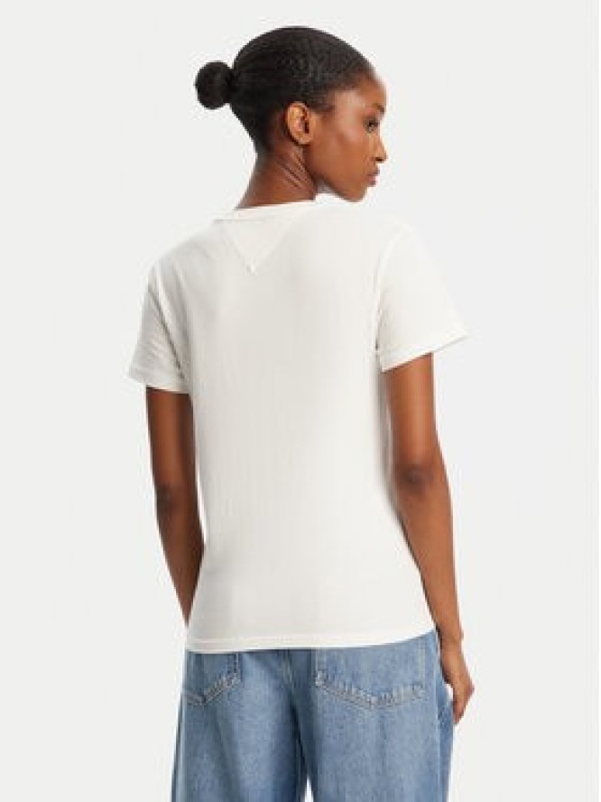 Tommy Jeans T-Shirt Floral Flag DW0DW20897 Biały Regular Fit