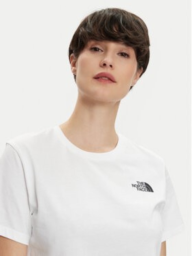 The North Face T-Shirt Simple Dome NF0A87U4 Biały Relaxed Fit