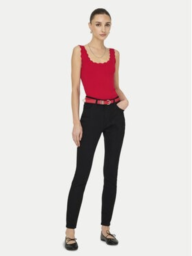 JDY Top Nanna 15290585 Czerwony Slim Fit