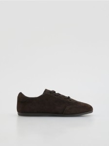 Sneakersy ze skóry owczej - brązowy