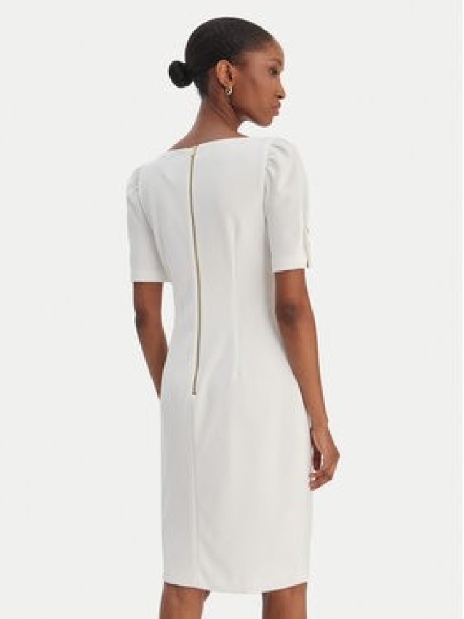 DKNY Sukienka koktajlowa DD6A1666 Écru Slim Fit