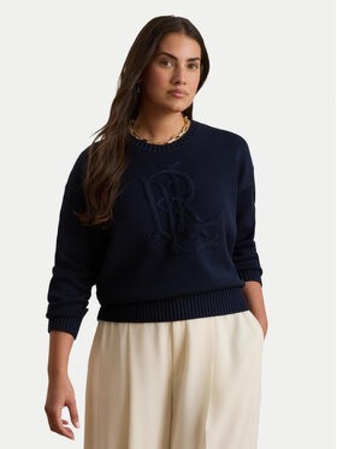 LAUREN RALPH LAUREN Sweter 200979653004 Granatowy Regular Fit