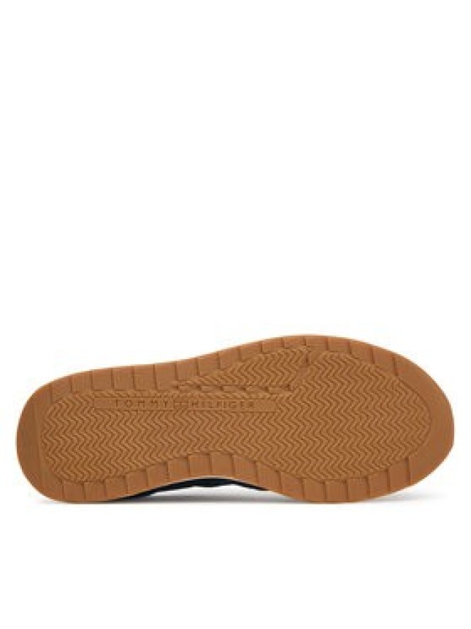 Tommy Hilfiger Sneakersy Th Runner Suede Monogram FW0FW09620 Granatowy