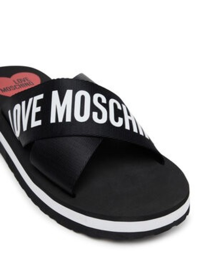 LOVE MOSCHINO Klapki JA28324G0MIX3000 Czarny
