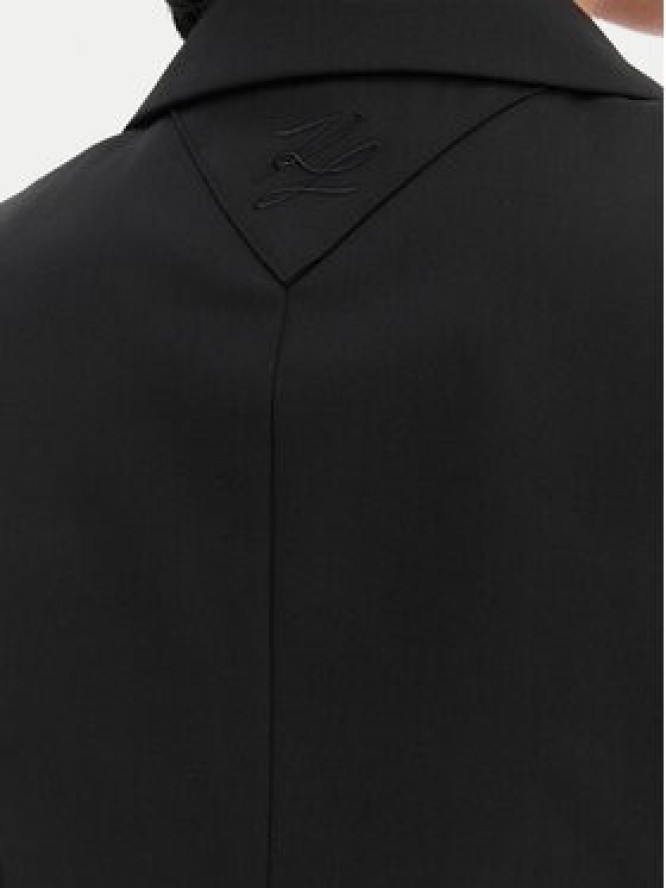 KARL LAGERFELD Kamizelka garniturowa B1W14009 Czarny Slim Fit