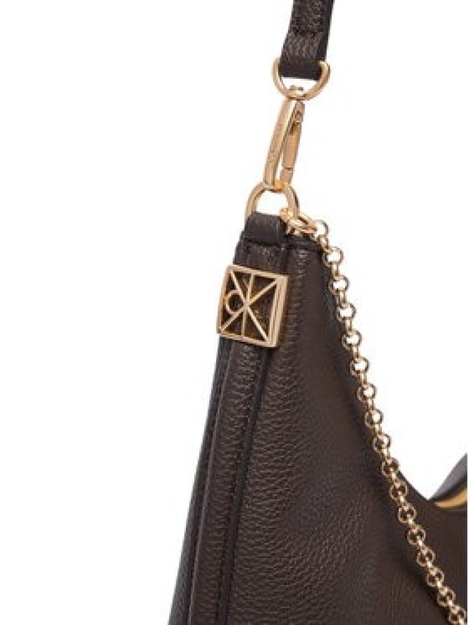 Calvin Klein Torebka Emblem Hw Pebble Shoulder Bag LV04F3495G Brązowy ciemny