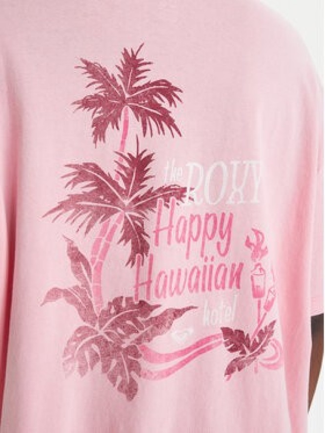 Roxy T-Shirt Talloversize Washed ERJZT06081 Różowy Oversize