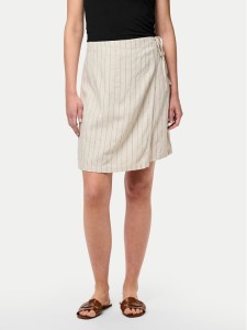 Pieces Spódnica mini Pia 17151891 Beżowy Regular Fit