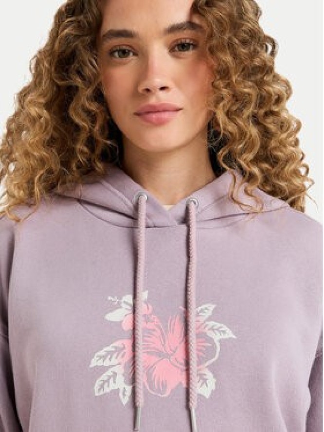 Roxy Bluza Perfect Place Brushed ERJFT05032 Fioletowy Regular Fit