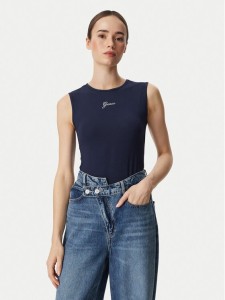 Guess Top W6YP17 K3881 Granatowy Regular Fit