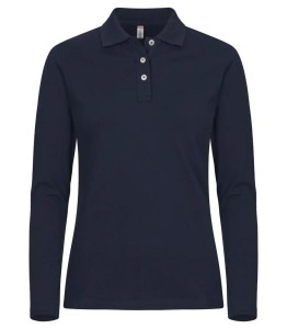 clique Stretch Premium Polo długi rękaw Damska - Elastyczny krój