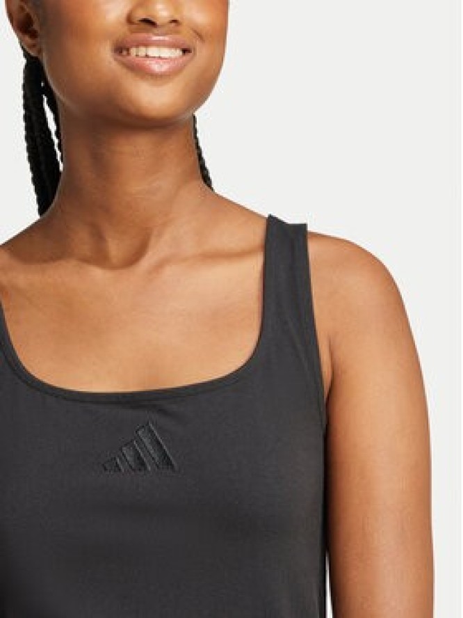 adidas Top All SZN Luxe JJ2336 Czarny Slim Fit