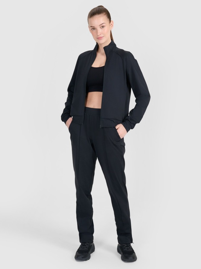 4F Bluza treningowa regular szybkoschnąca damska - czarna M