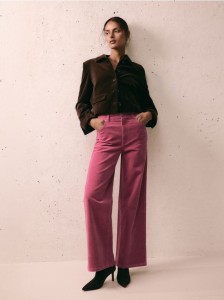 Sztruksowe spodnie - fioletowy