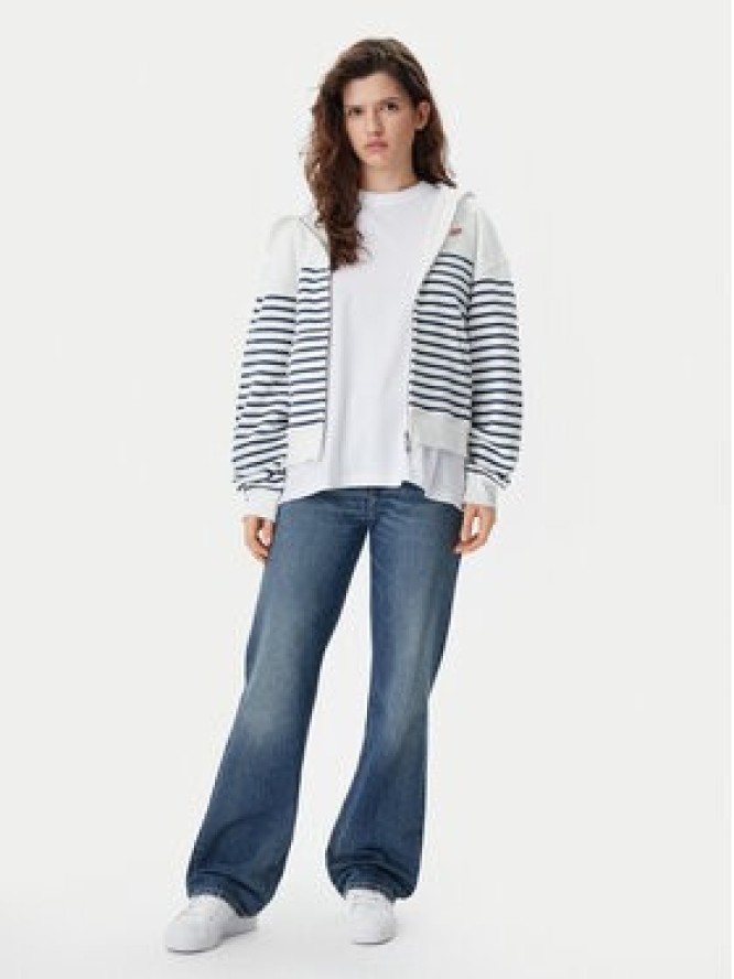 Tommy Jeans Bluza Script Logo DW0DW20303 Biały Boxy Fit