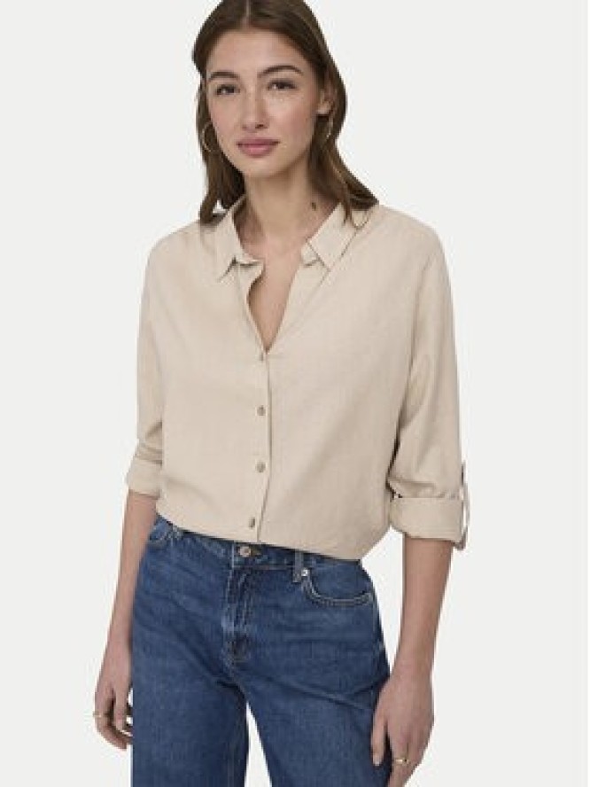 ONLY Koszula Goa 15363991 Beżowy Loose Fit