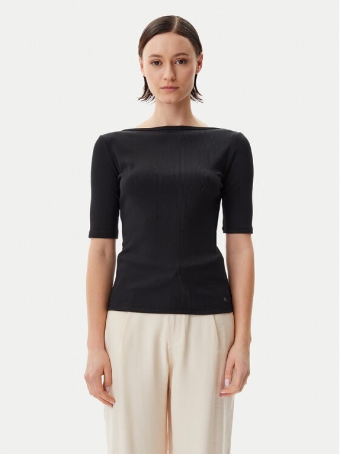 Calvin Klein Bluzka K20K208244 Czarny Slim Fit