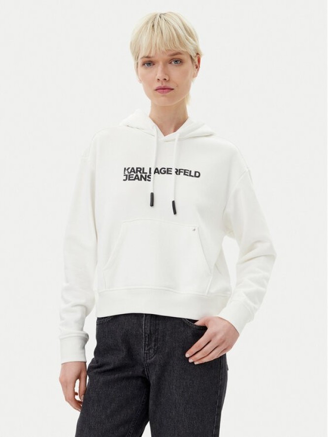 Karl Lagerfeld Jeans Bluza A2W20053 Biały Regular Fit