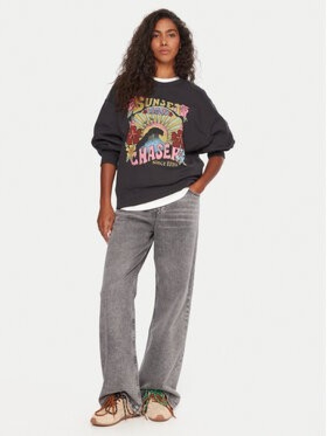 Roxy Bluza Lineup ERJFT05006 Czarny Relaxed Fit