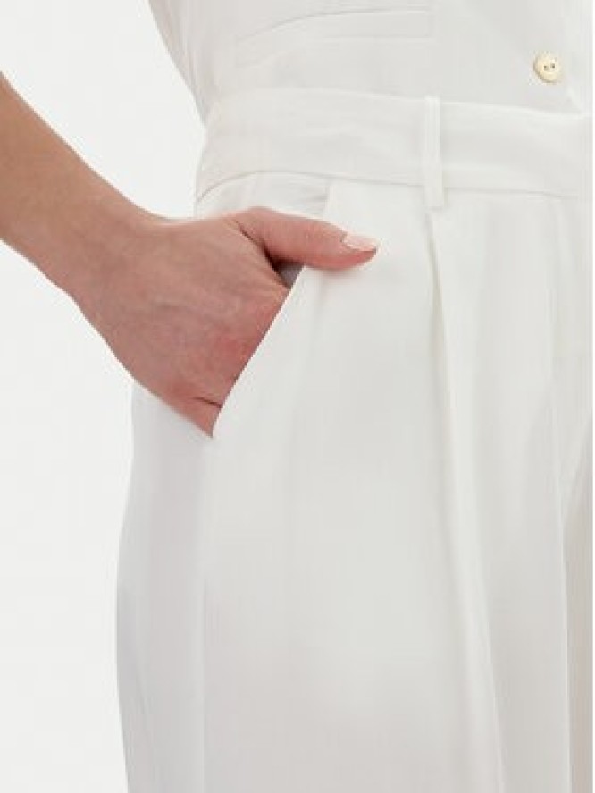 LOLA CASADEMUNT Spodnie palazzo LS2514010 Biały Wide Leg