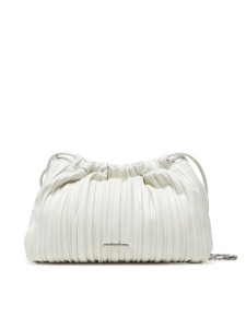 Calvin Klein Torebka Drawstring Plisse Crossbody LV04F3076G Biały