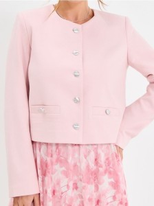 Żakiet z ozdobnymi guzikami - różowy