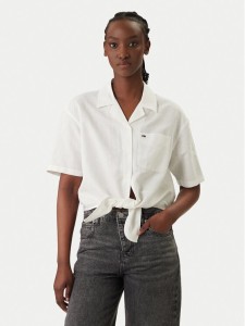 Tommy Jeans Koszula DW0DW22210 Biały Relaxed Fit
