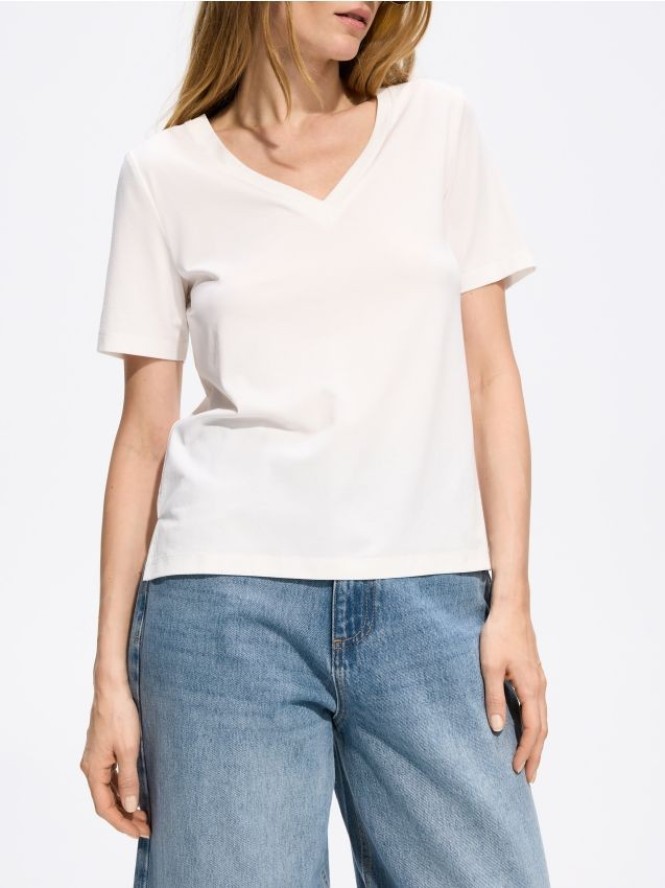 T-shirt z modalem - biały