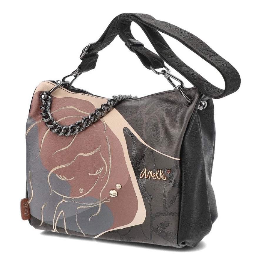 Brązowa Torebka Anekke Elegancka Listonoszka Damska