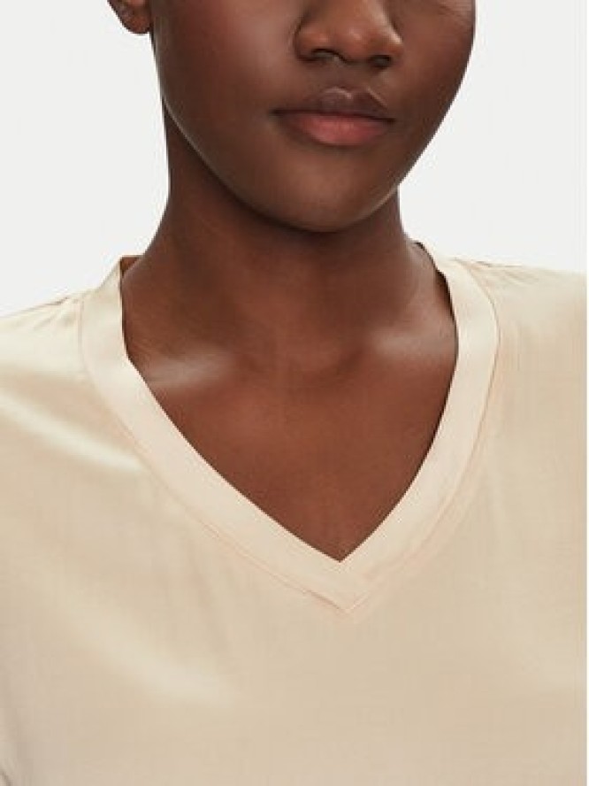 ViCOLO Bluzka TD0009 Beżowy Relaxed Fit