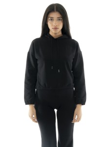 Leone Basic damska krótka bluza z kapturem bez bluzy