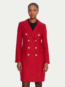Rinascimento Płaszcz wełniany CFC0126209003 Czerwony Regular Fit