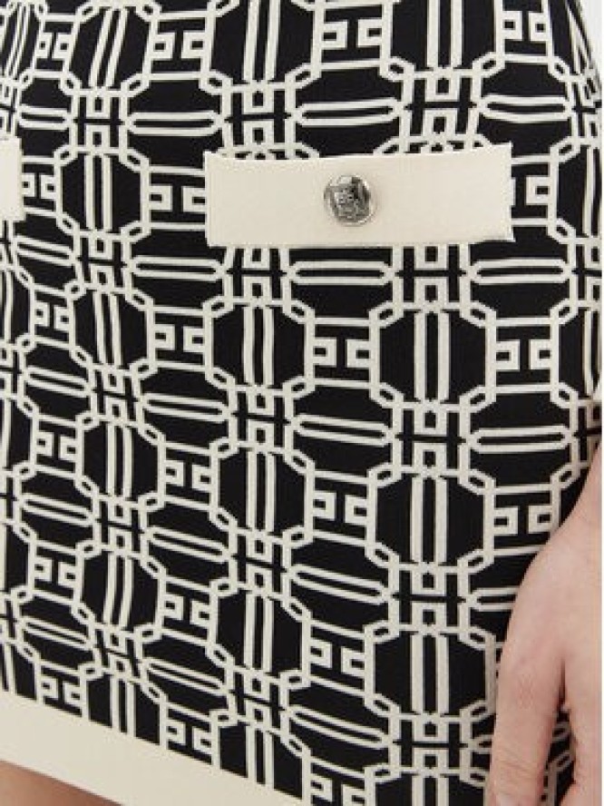 Elisabetta Franchi Spódnica mini GK-04B-47E2-V260 Czarny Slim Fit