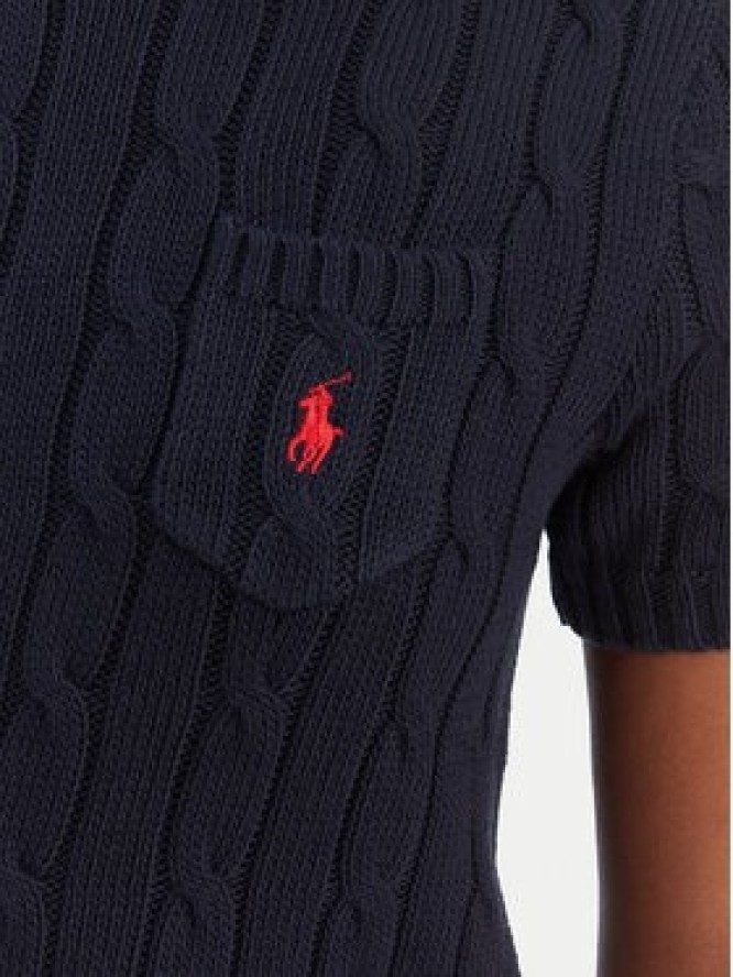 Polo Ralph Lauren Sweter 211971873006 Granatowy Slim Fit