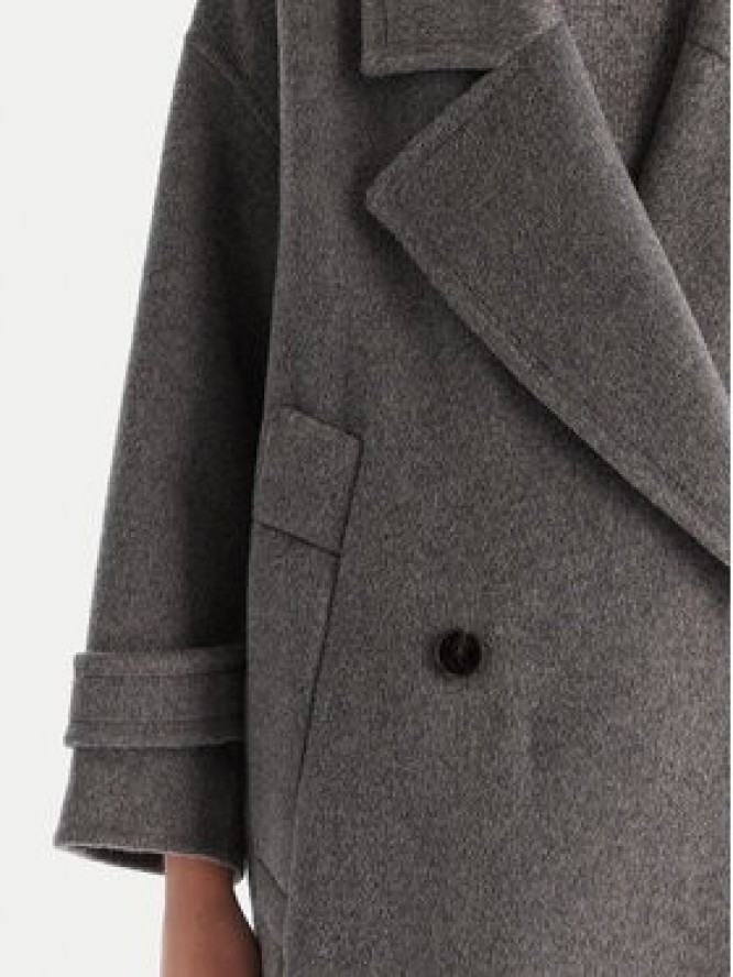 ViCOLO Płaszcz wełniany TF0050 Szary Regular Fit