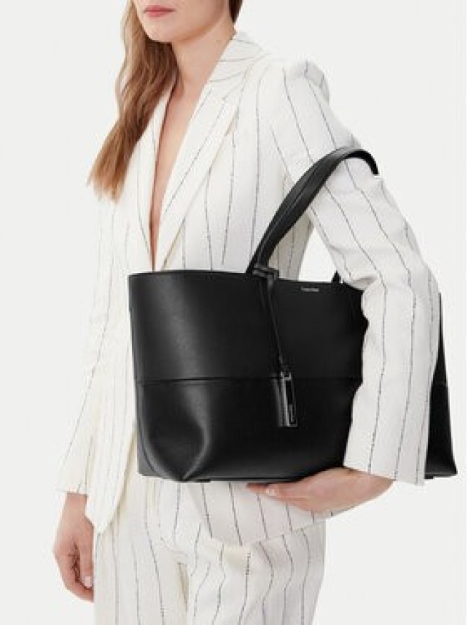 Calvin Klein Torebka Ck Mixmedia Medium Shopper K60K613011 Czarny