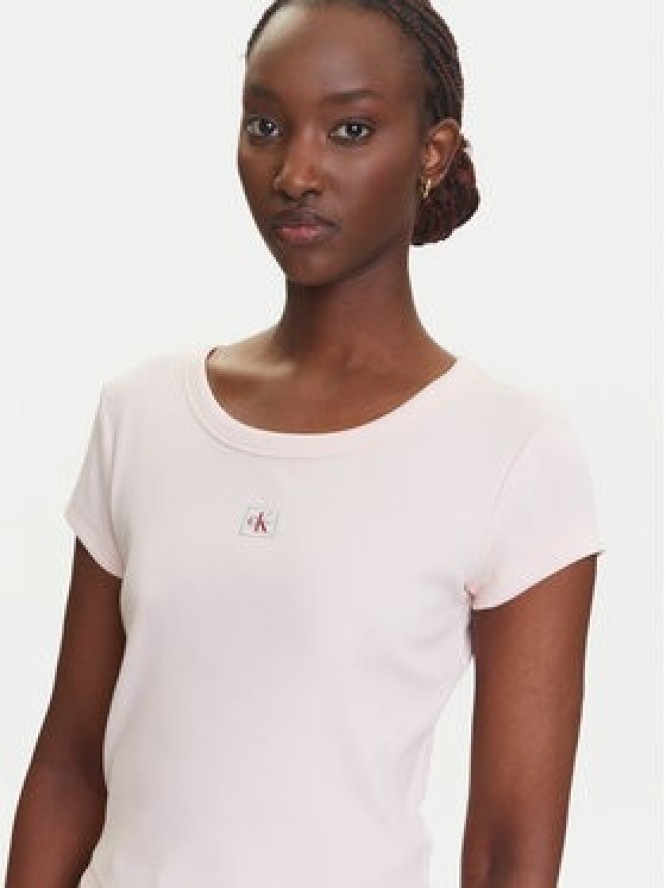 Calvin Klein Jeans T-Shirt LV047C200G Różowy Slim Fit