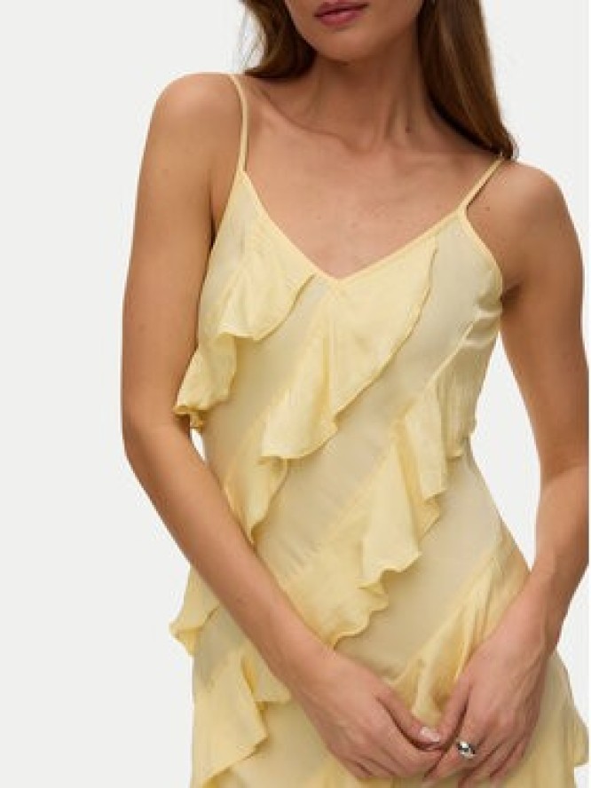Vero Moda Sukienka wieczorowa Celyn 10348500 Żółty Regular Fit