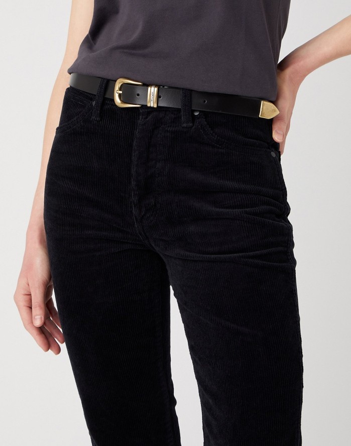 DAMSKI PASEK WRANGLER TRIPLE LOOP BELT BLACK 112344038